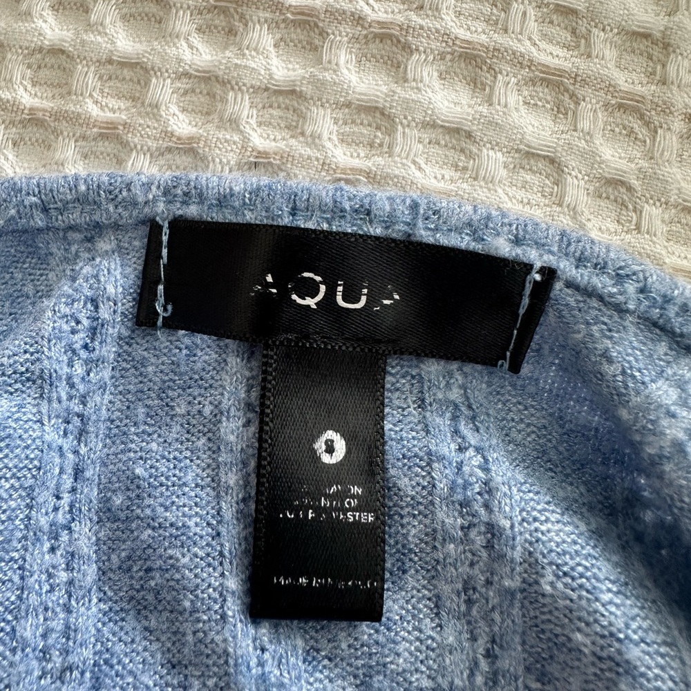 Aqua Sky Blue Knit Top